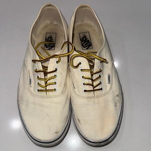 Vans Cream Canvas Shoes